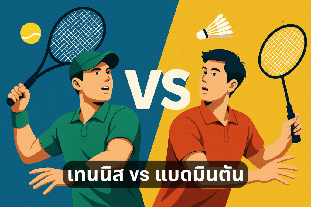 เทนนิสกับแบดมินตันต่างกันอย่างไร